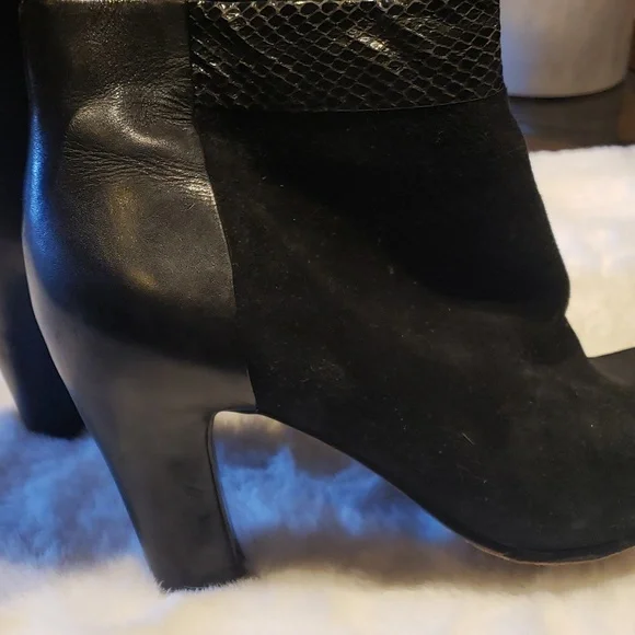 Sam Edelman 10 black sway with leather heels ankle shoes - Picture 4 of 7